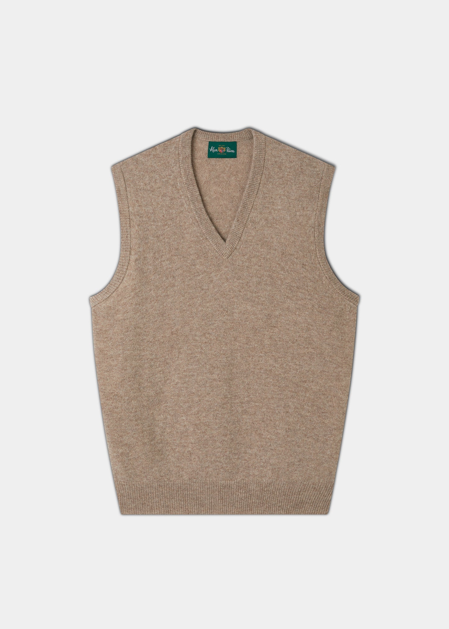 Norfolk Men's Lambswool Slipover in Cobble
