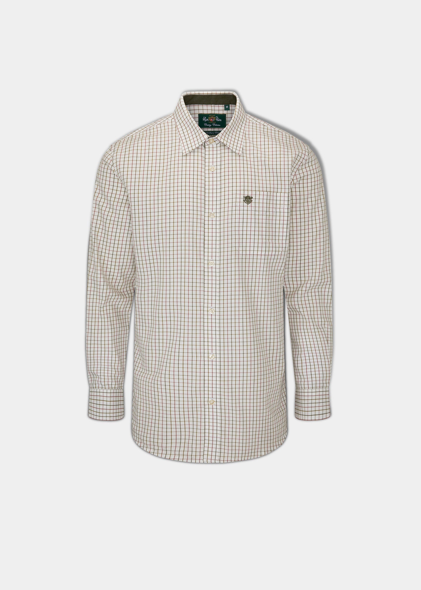 Aylesbury Men's Olive Check Shirt - Regular Fit