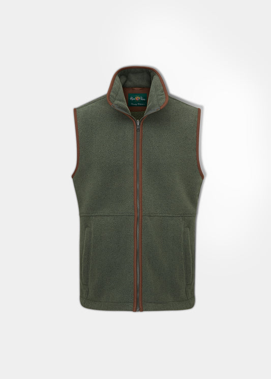Aylsham Children's Fleece Waistcoat In Cedar Green