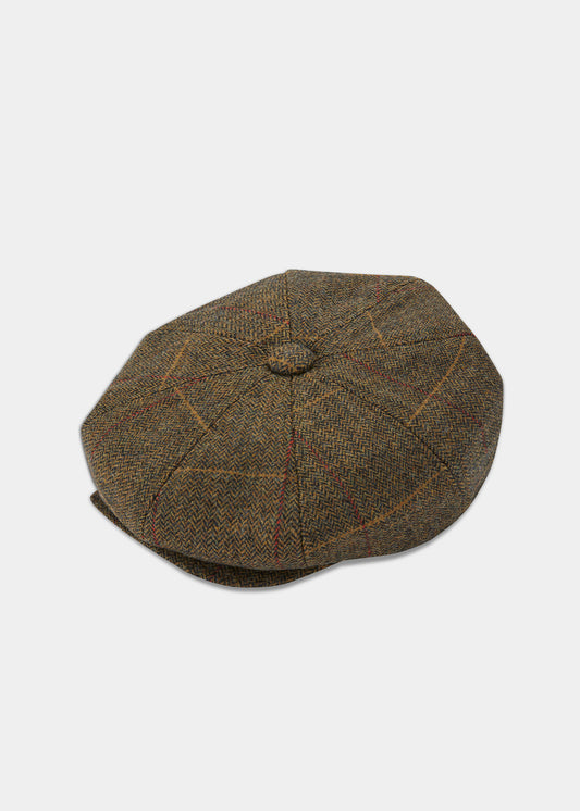 Combrook Men's Tweed Bakerboy Cap In Teak