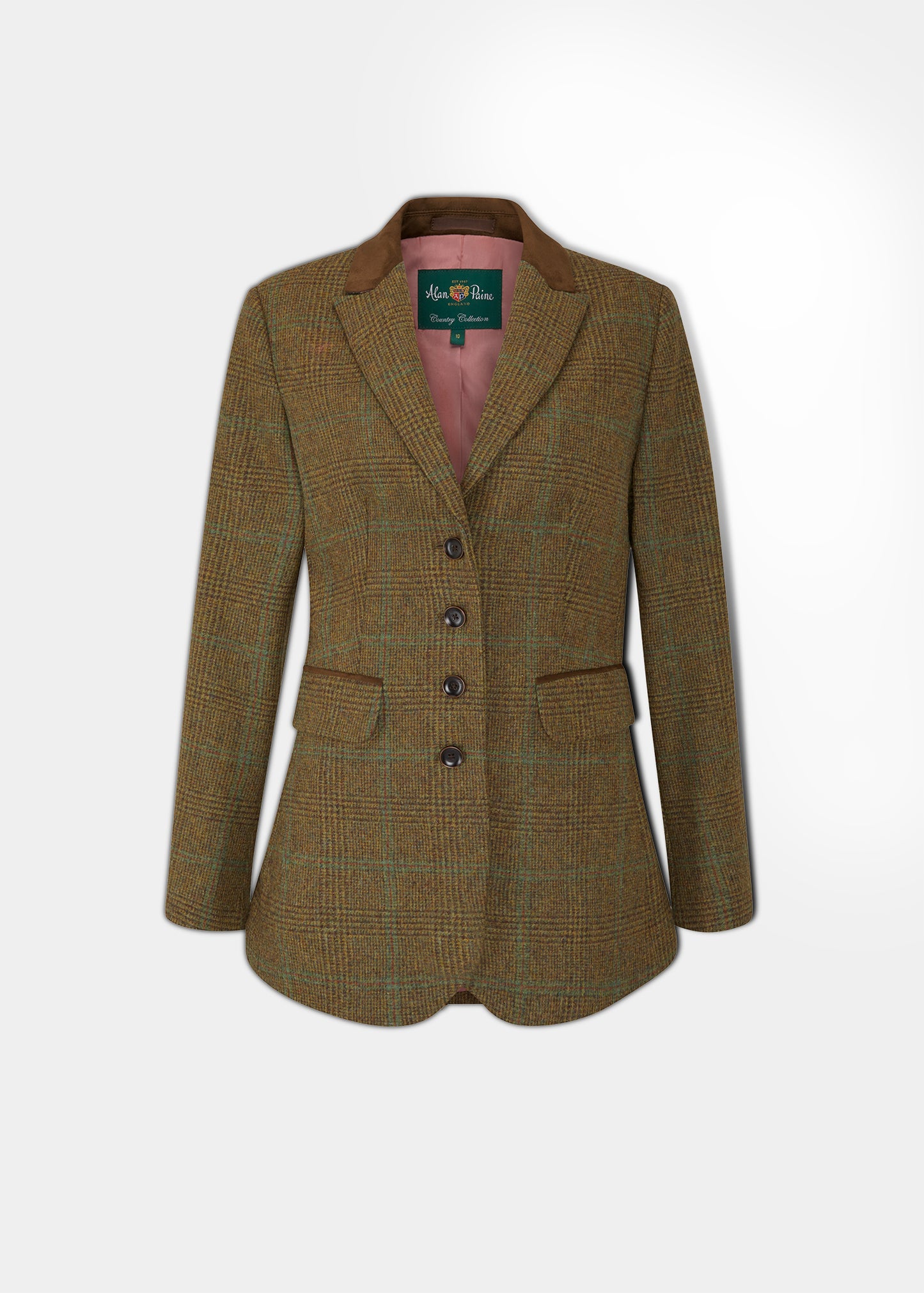 Surrey Ladies Tweed Blazer In Marsh