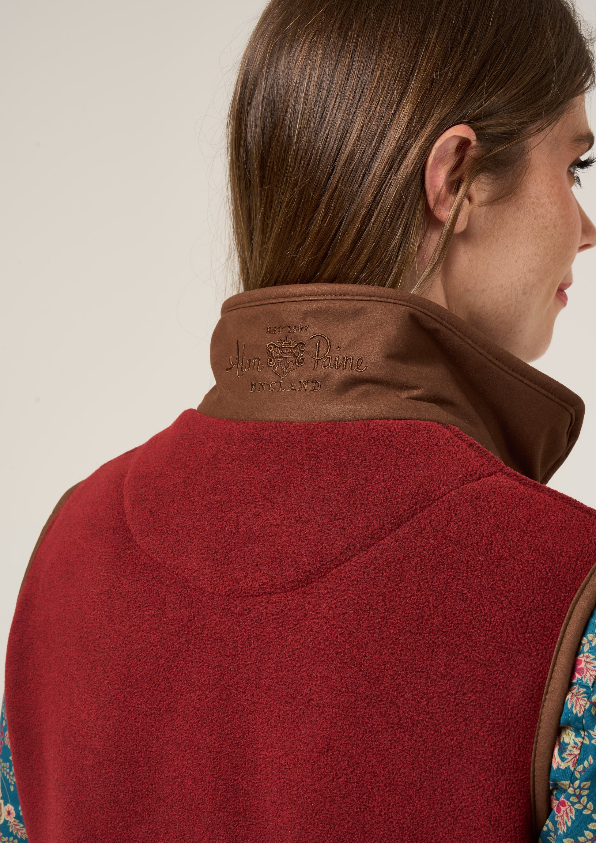 Aylsham Ladies Fleece Gilet In Bloodstone