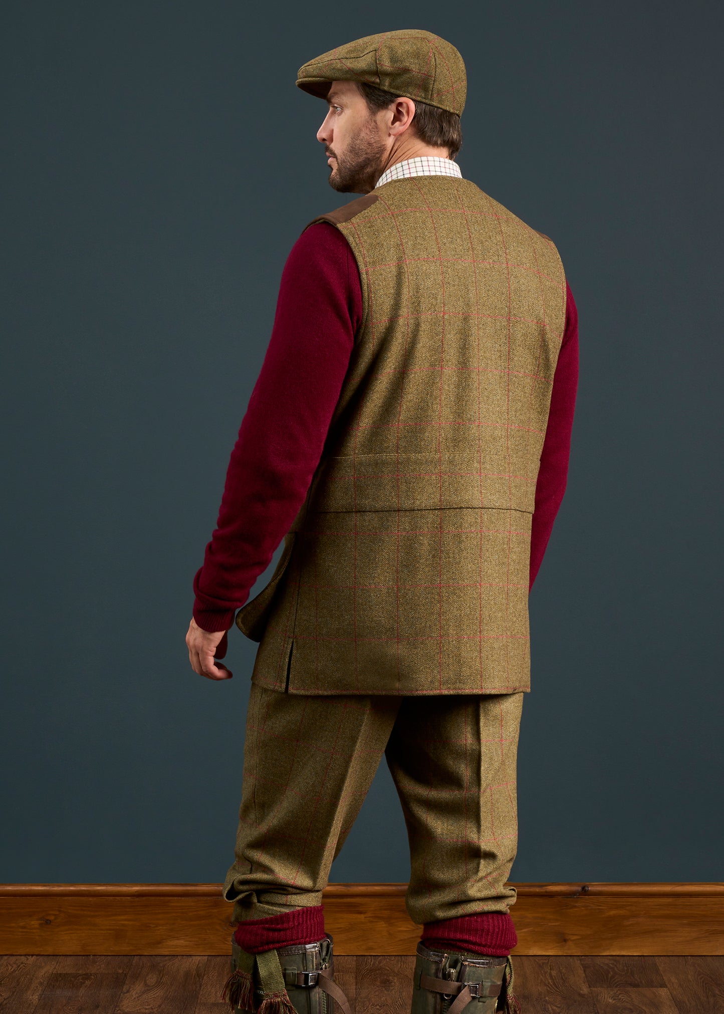 Combrook Men's Tweed Shooting Waistcoat in Reed