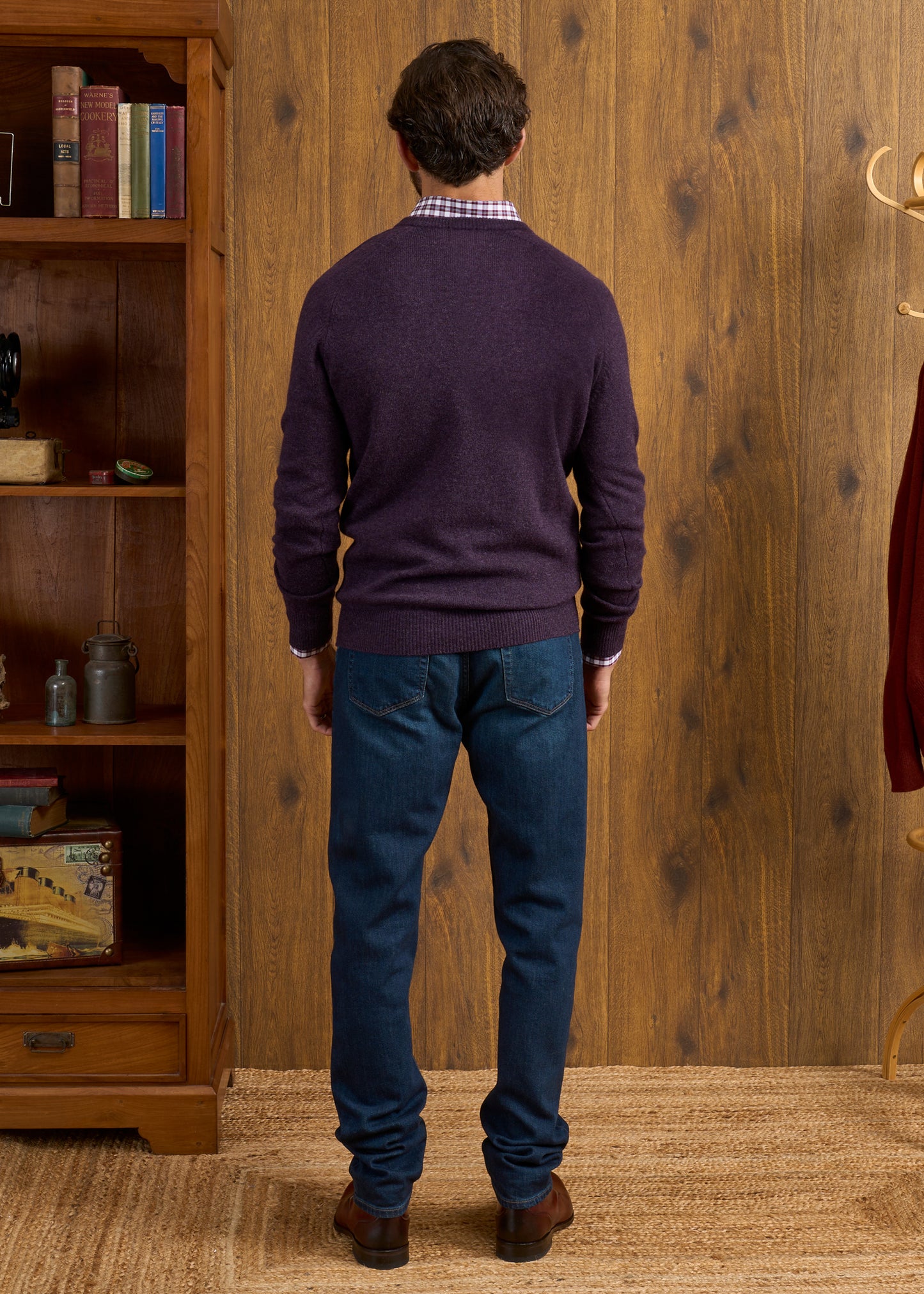 Hampshire Lambswool Jumper in Elderberry
