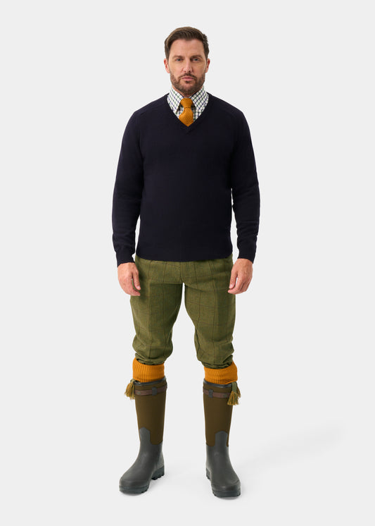 Rutland Men's Tweed Water Repellent Shooting Breeks in Lichen - Regular Fit