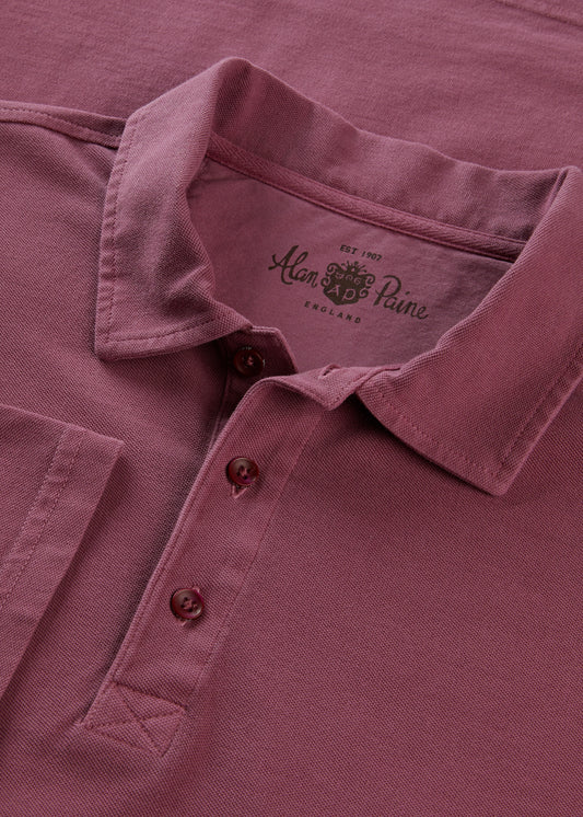 Men's Pique Cotton Polo Shirt in Red