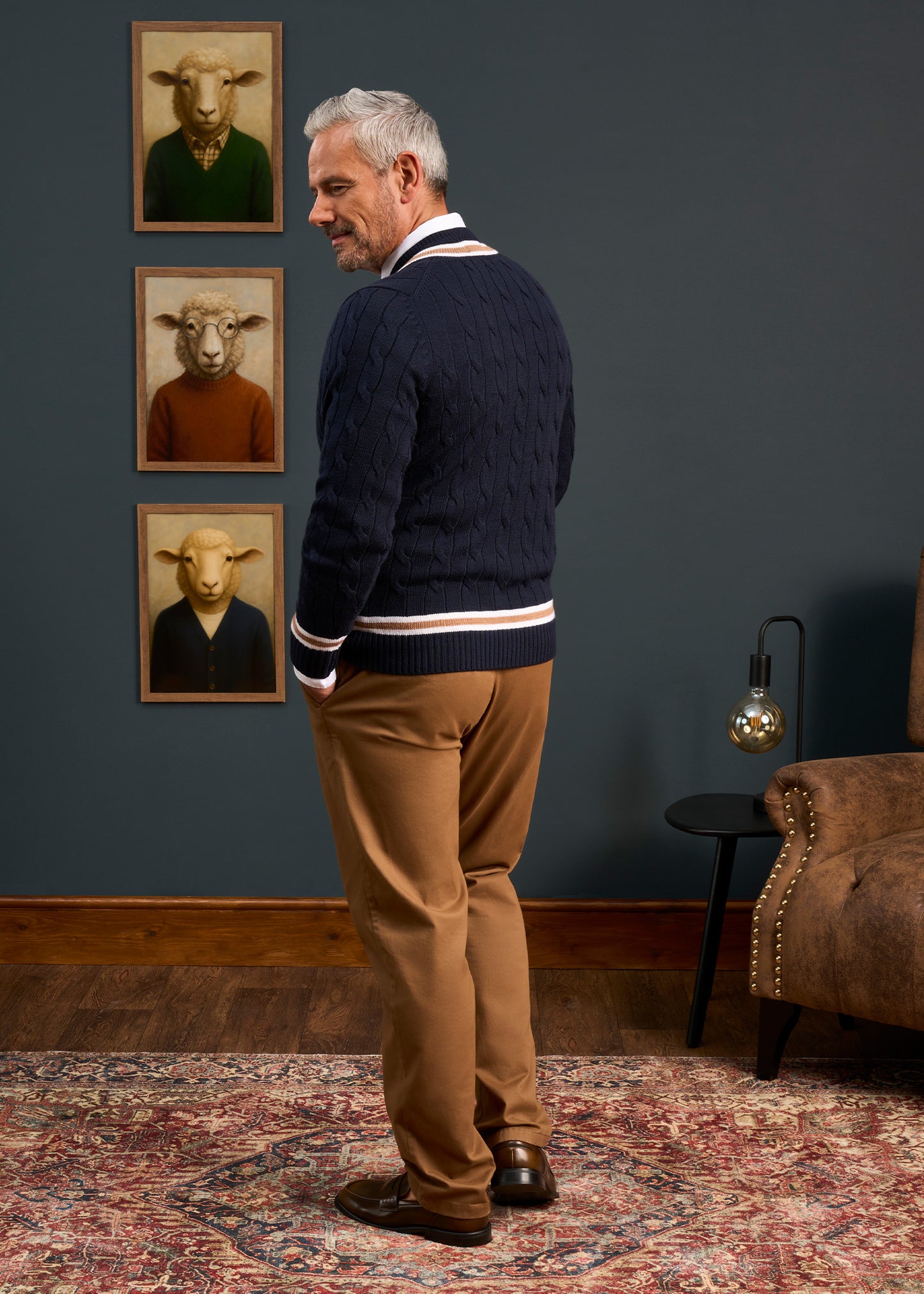 Mens-Cricket-Jumper-Navy-Glod-Trim