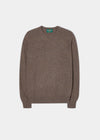 Geelong Crew Neck Jumper In Mahogany