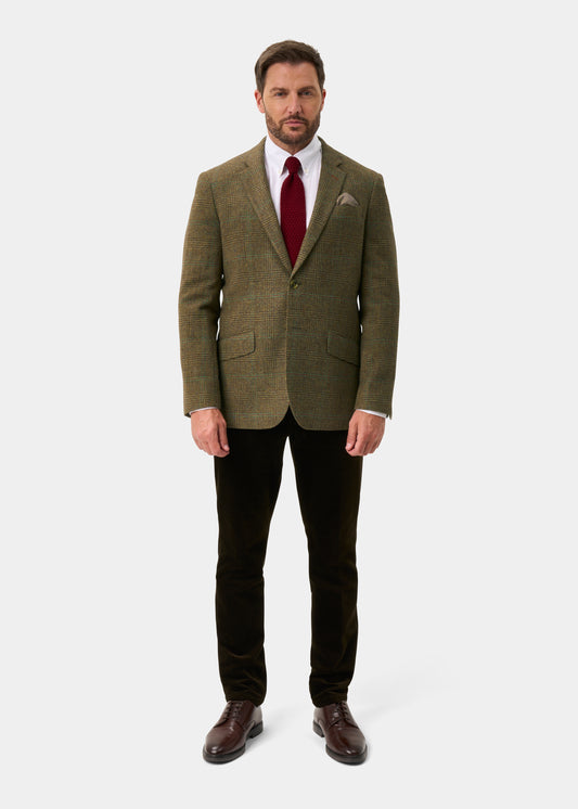 Surrey Men's Tweed Water Repellent Lined Blazer in Marsh - Regular Fit