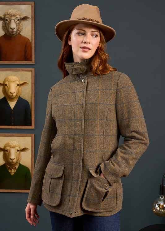 Surrey Ladies Tweed Coat In Seabrook