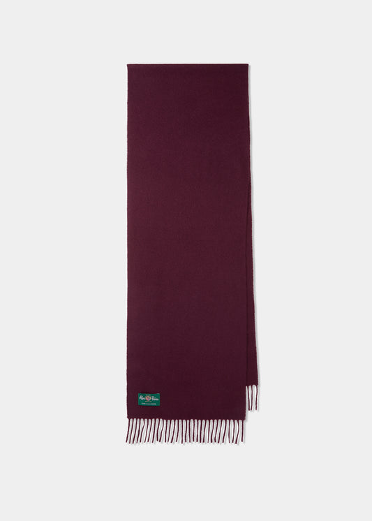Risbury Men's Cashmere Plain Scarf In Claret