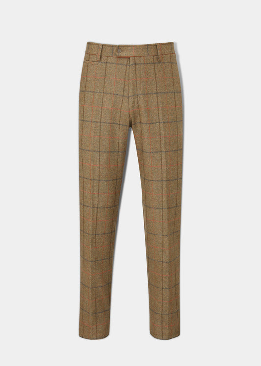 Combrook Men's Tweed Trousers In Thyme - Regular Fit