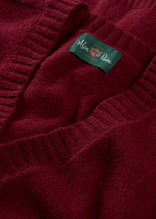 Kinloch Supersoft Shetland Wool Vee Neck Cardigan In Venetian