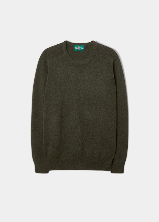 Dorset Men's Lambswool Jumper in Seaweed - Classic Fit