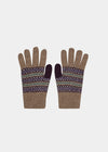 Imogen Ladies Knitted Wool Gloves In Pecan