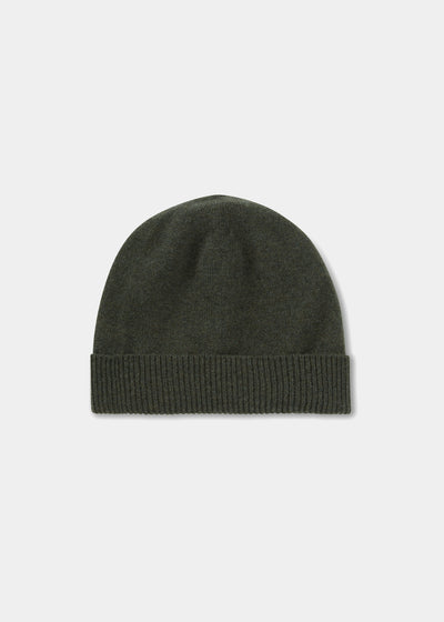 Tideswell Men's Knitted Wool Hat In Seaweed