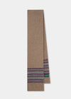 Imogen Ladies Knitted Wool Scarf In Pecan