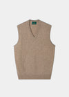 Norfolk Men's Lambswool Slipover in Cobble