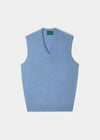 Norfolk Men's Lambswool Slipover in Glacier