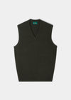 Norfolk Men's Lambswool Slipover in Seaweed