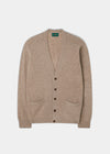 Cornwall Lambswool Cardigan in Cobble