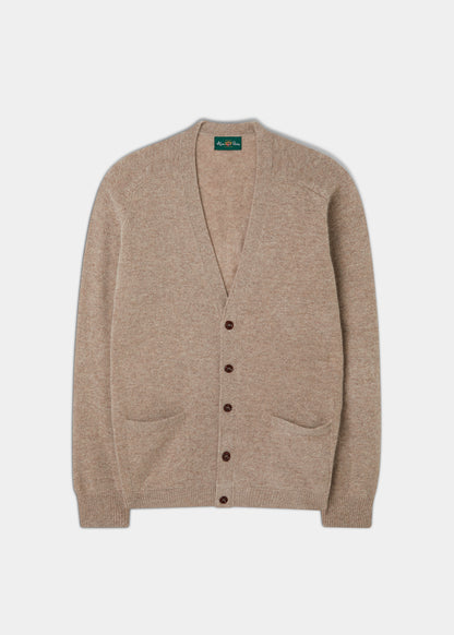 Cornwall Lambswool Cardigan in Cobble