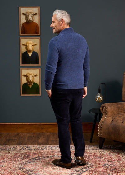 Sutherland Lambswool 1/4 Zip Jumper in Rhapsody