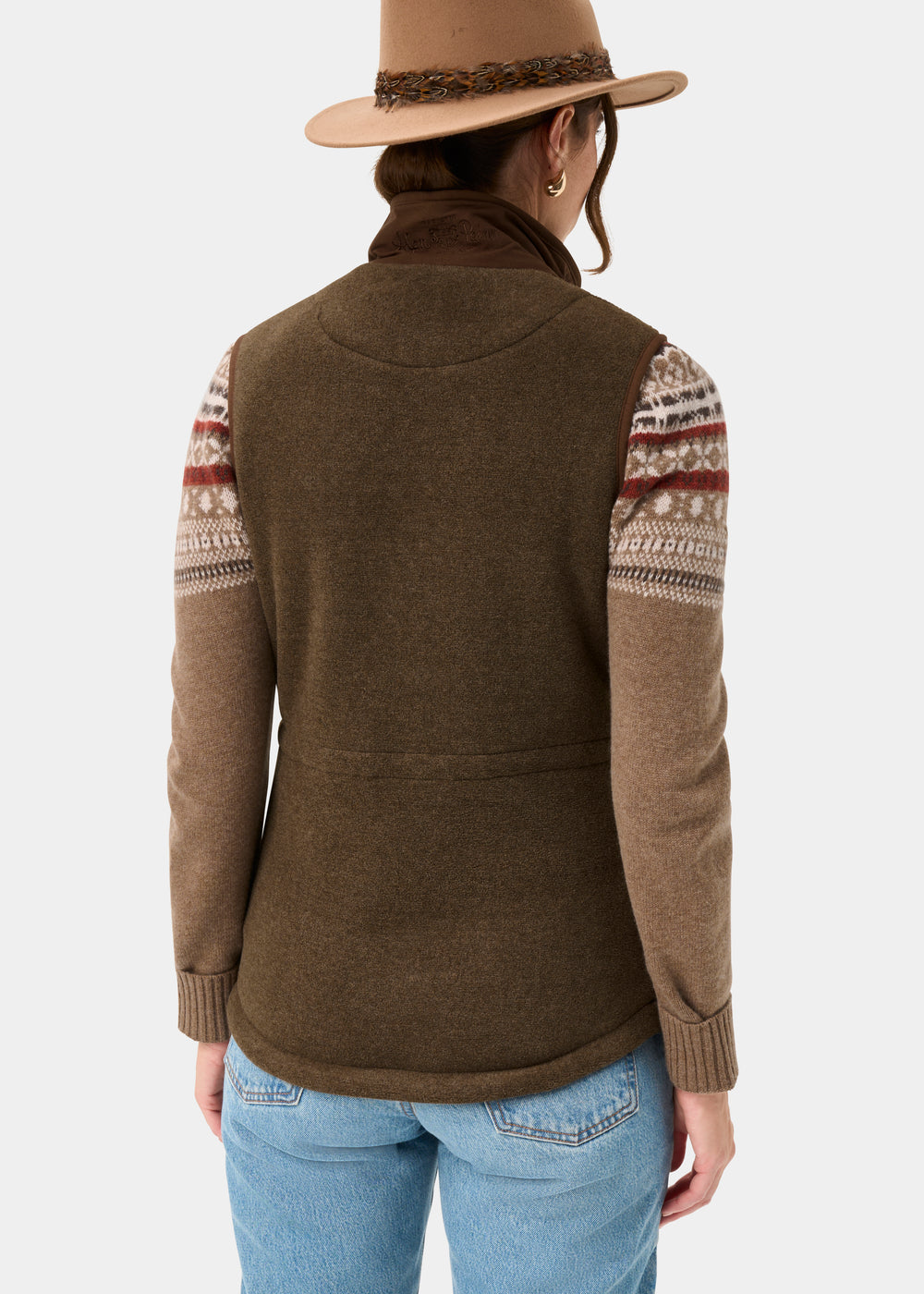 Aylsham Ladies Fleece Gilet In Pecan - Regular Fit