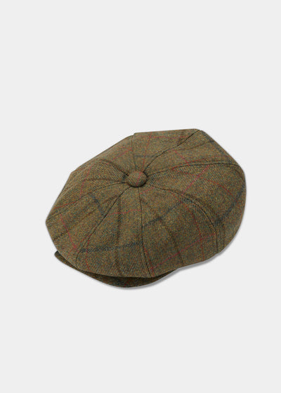 Combrook Men's Tweed Bakerboy Cap In Thyme