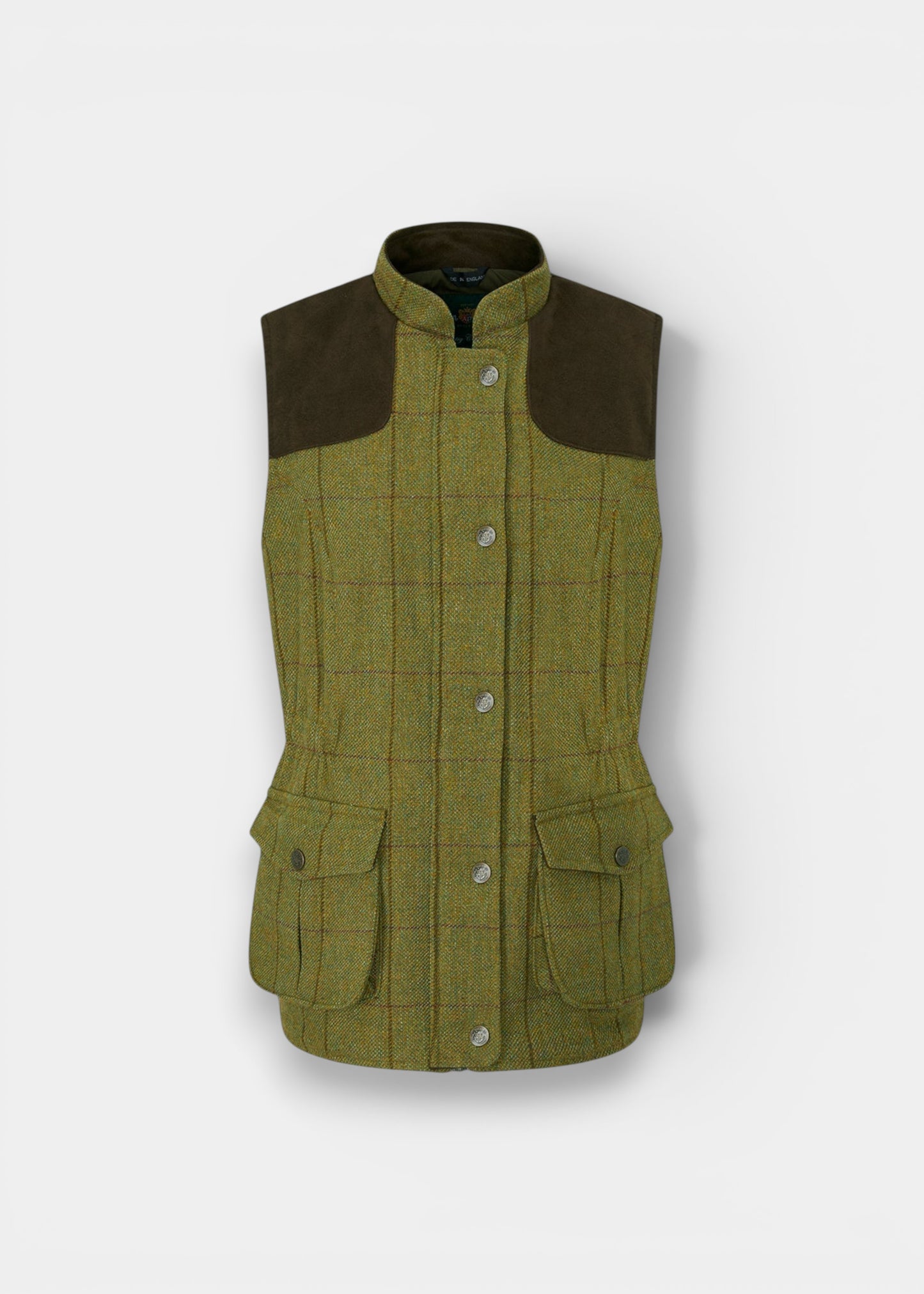 Rutland Ladies Tweed Water Repellent Gilet in Lichen  -  Regular Fit