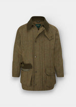 Rutland Men's Tweed Waterproof Shooting Coat in Oakley  -  Regular Fit