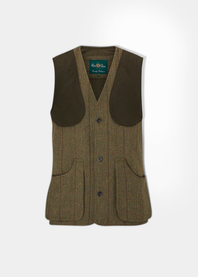 Rutland Men's Tweed Shooting Waistcoat In Oakley