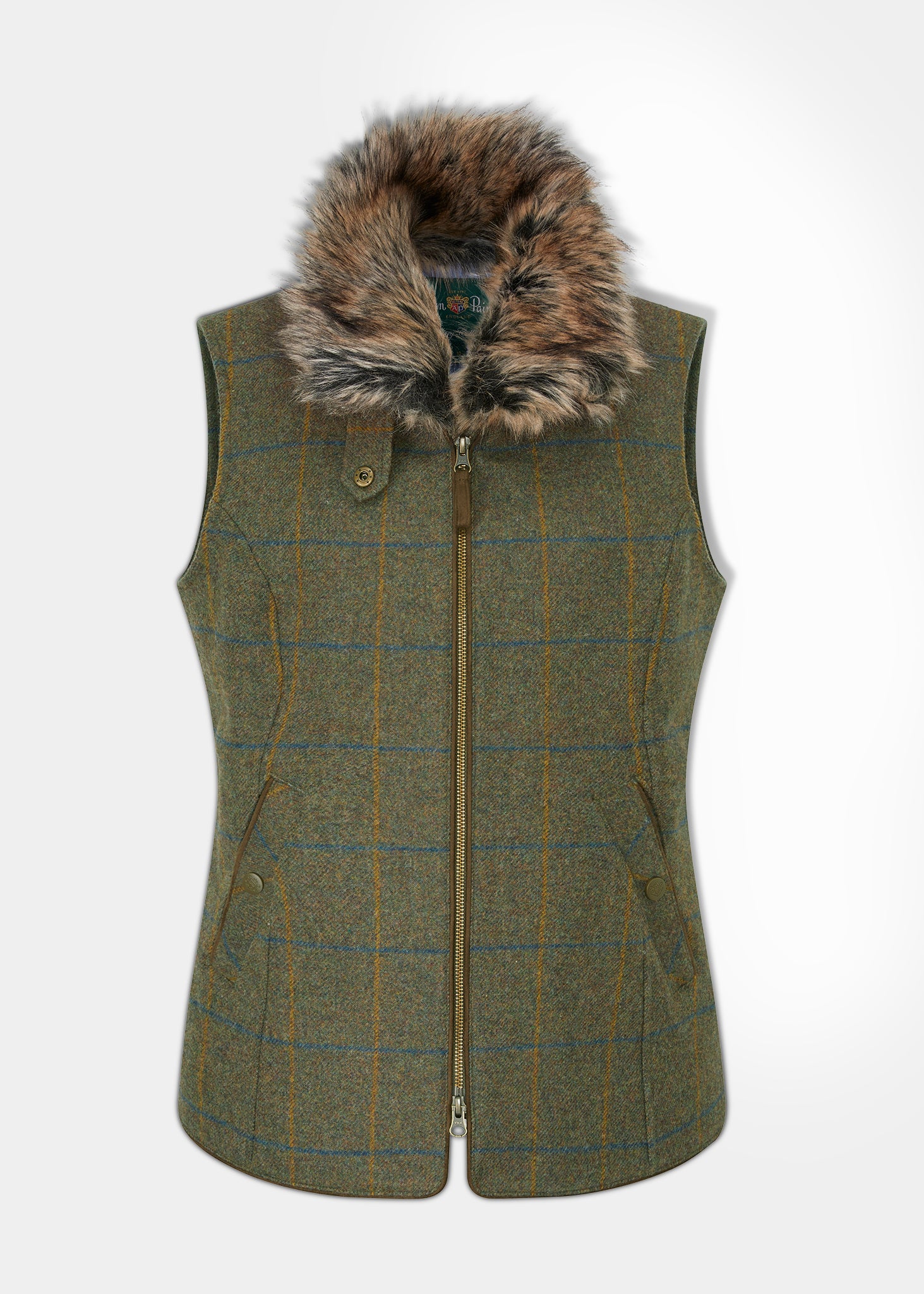 Surrey Ladies Tweed Gilet In Seabrook
