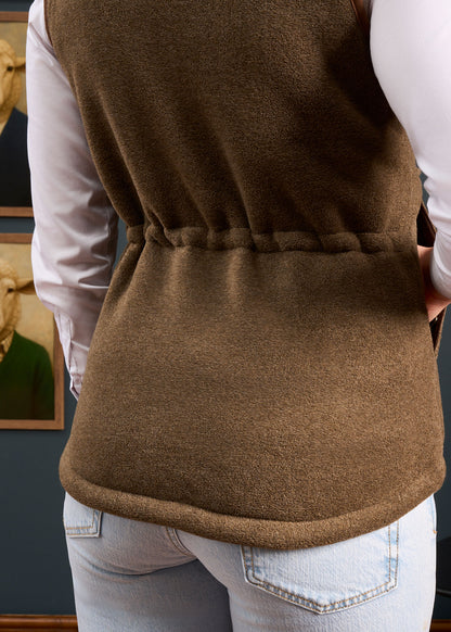 Aylsham Ladies Fleece Gilet In Pecan - Regular Fit