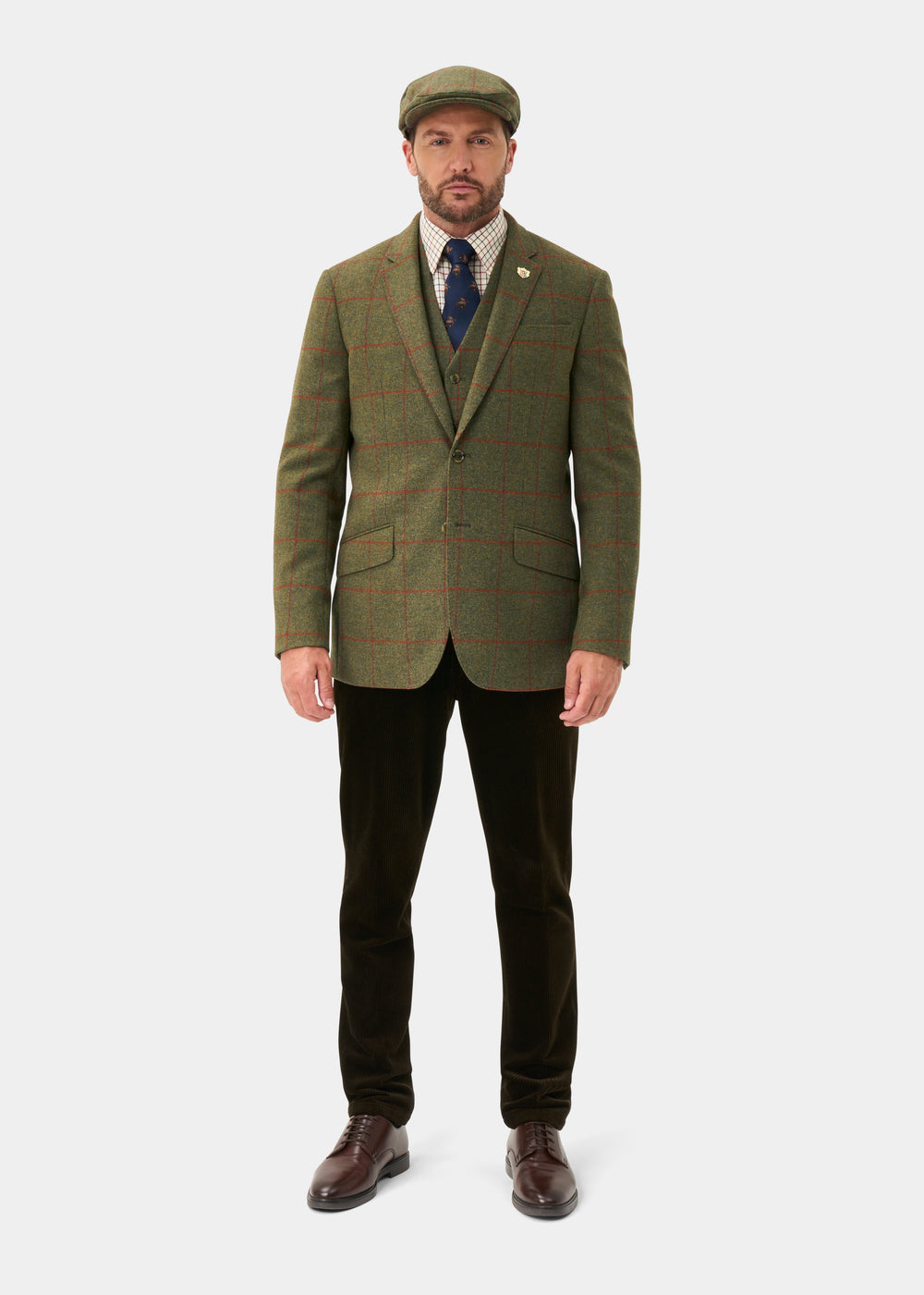 Combrook Men's Tweed Water Repellent Sports Blazer in Reed  -  Regular Fit