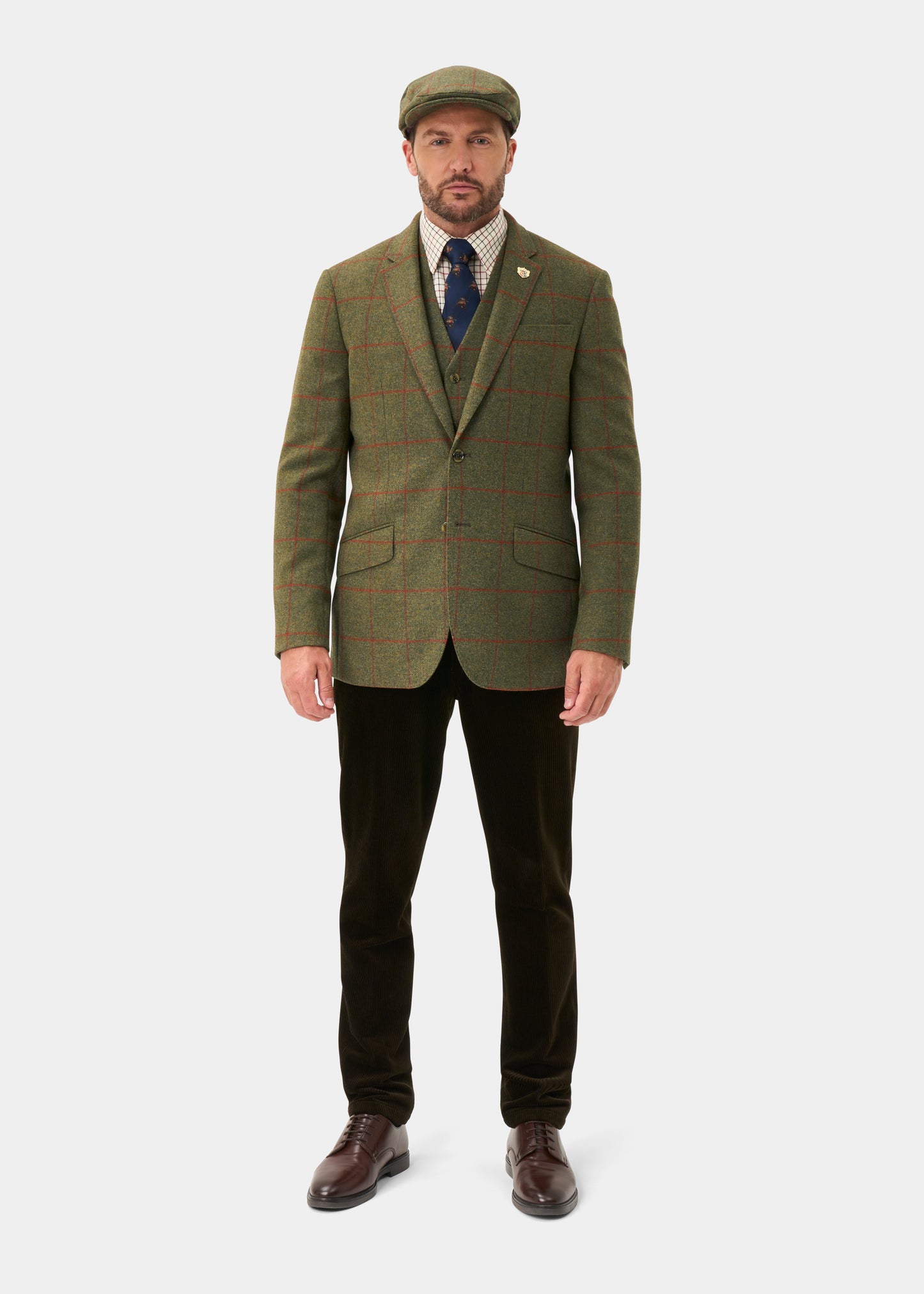 Combrook Men's Tweed Water Repellent Sports Blazer in Reed  -  Regular Fit