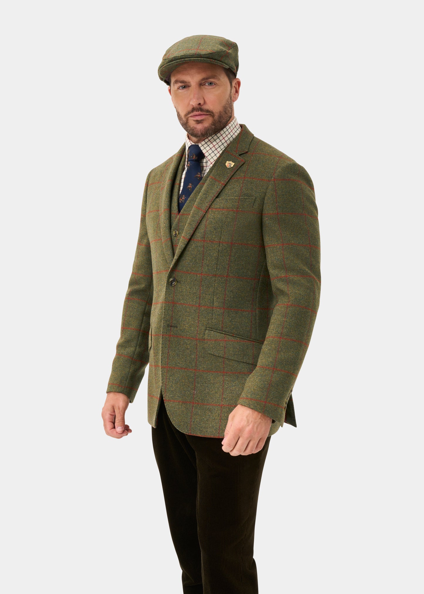 Combrook Men's Tweed Water Repellent Sports Blazer in Reed  -  Regular Fit