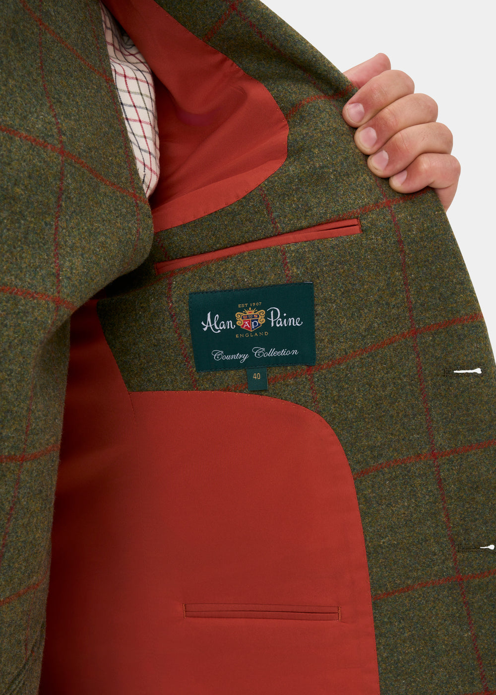 Combrook Men's Tweed Water Repellent Sports Blazer in Reed  -  Regular Fit