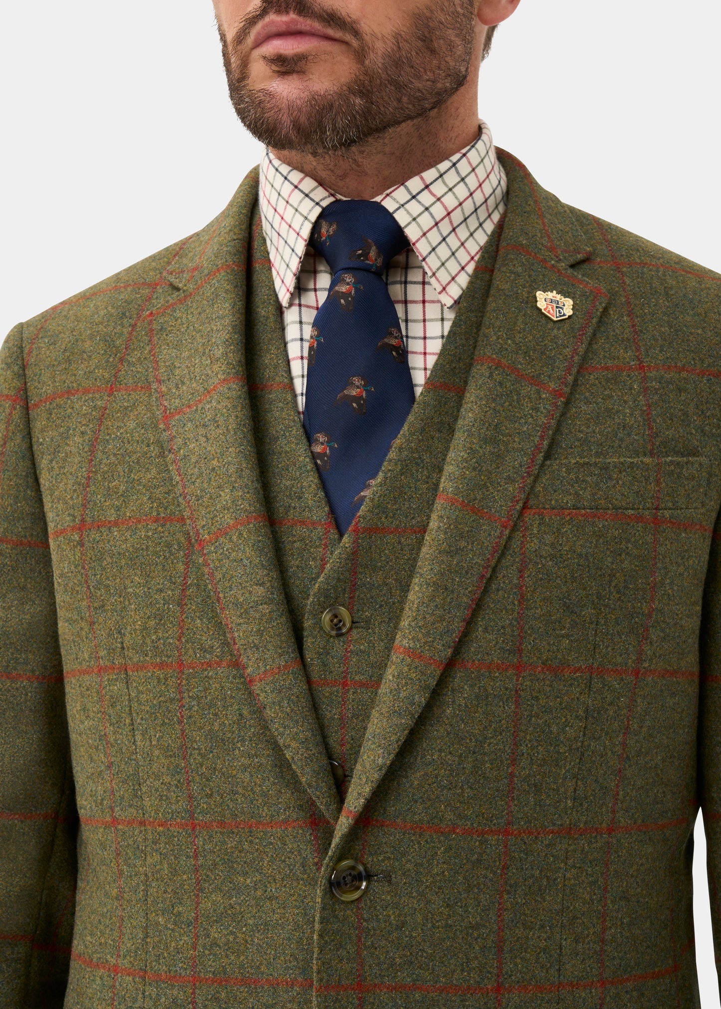 Combrook Men's Tweed Water Repellent Sports Blazer in Reed  -  Regular Fit