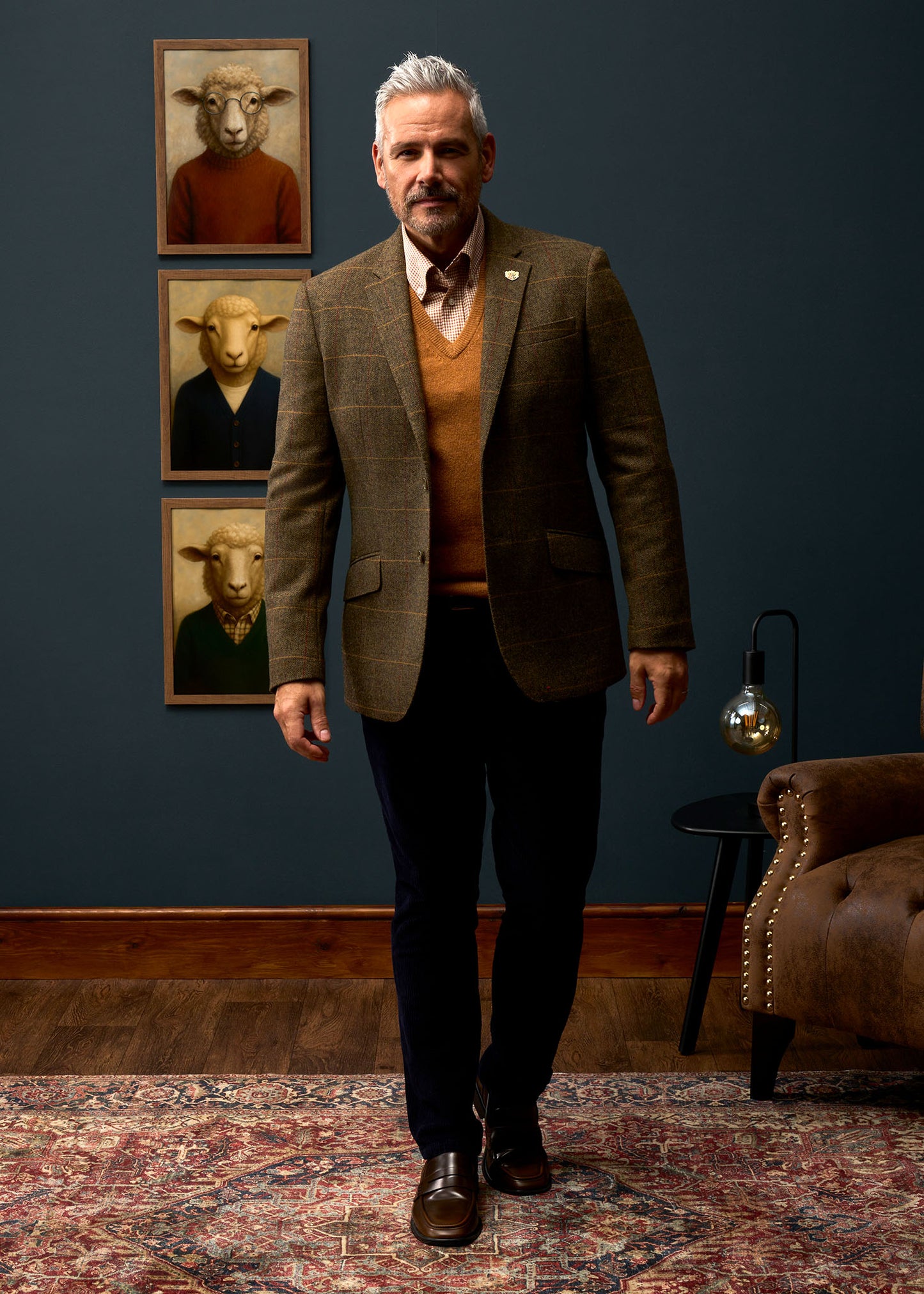 Combrook Men's Tweed Sports Blazer In Teak - Regular Fit