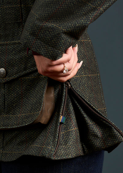 Didsmere Ladies Technical Tweed Coat In Myrtle 