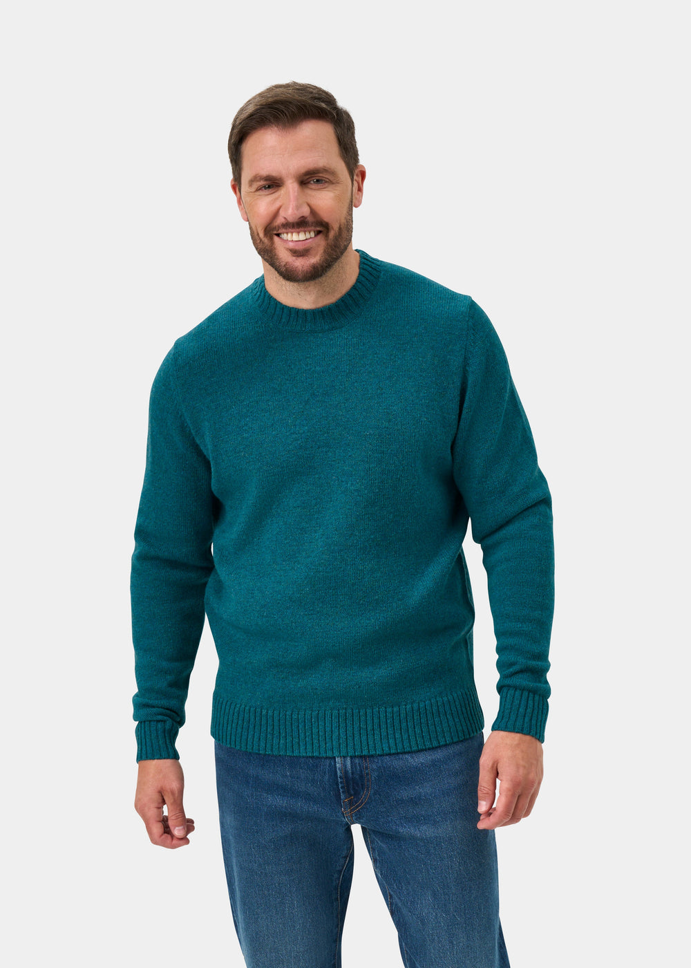 Kinnadie Supersoft Shetland Wool Crew Neck Jumper In Larkspur - Regular Fit