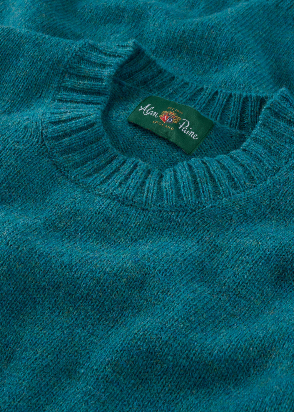Kinnadie Supersoft Shetland Wool Crew Neck Jumper In Larkspur - Regular Fit