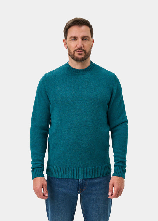 Kinnadie Supersoft Shetland Wool Crew Neck Jumper In Larkspur - Regular Fit