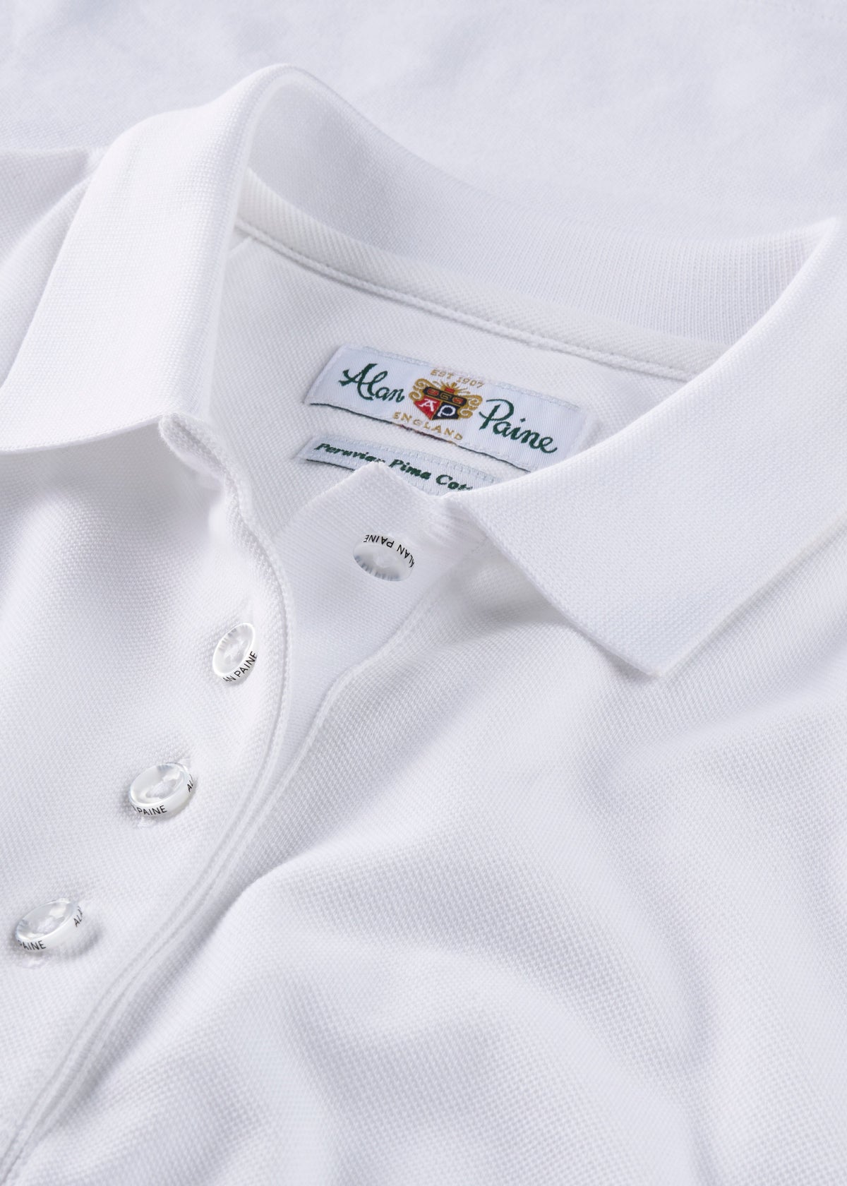 Ladies Cotton Pique Polo Shirt in White