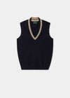Ladies Cotton Cricket Slipover In Navy