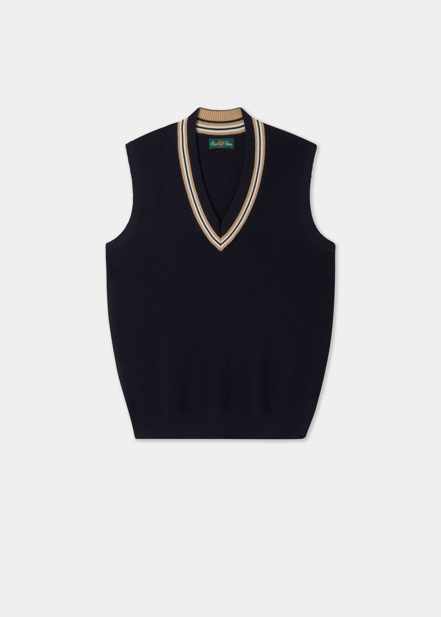 Ladies Cotton Cricket Slipover In Navy