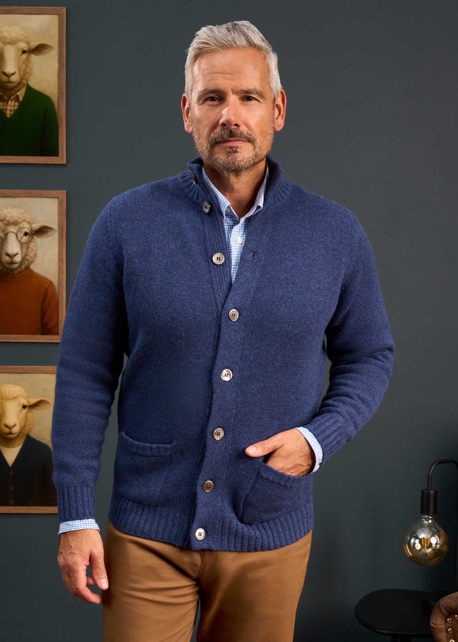 Lambswool-Mock-Neck-Jumper-Blue