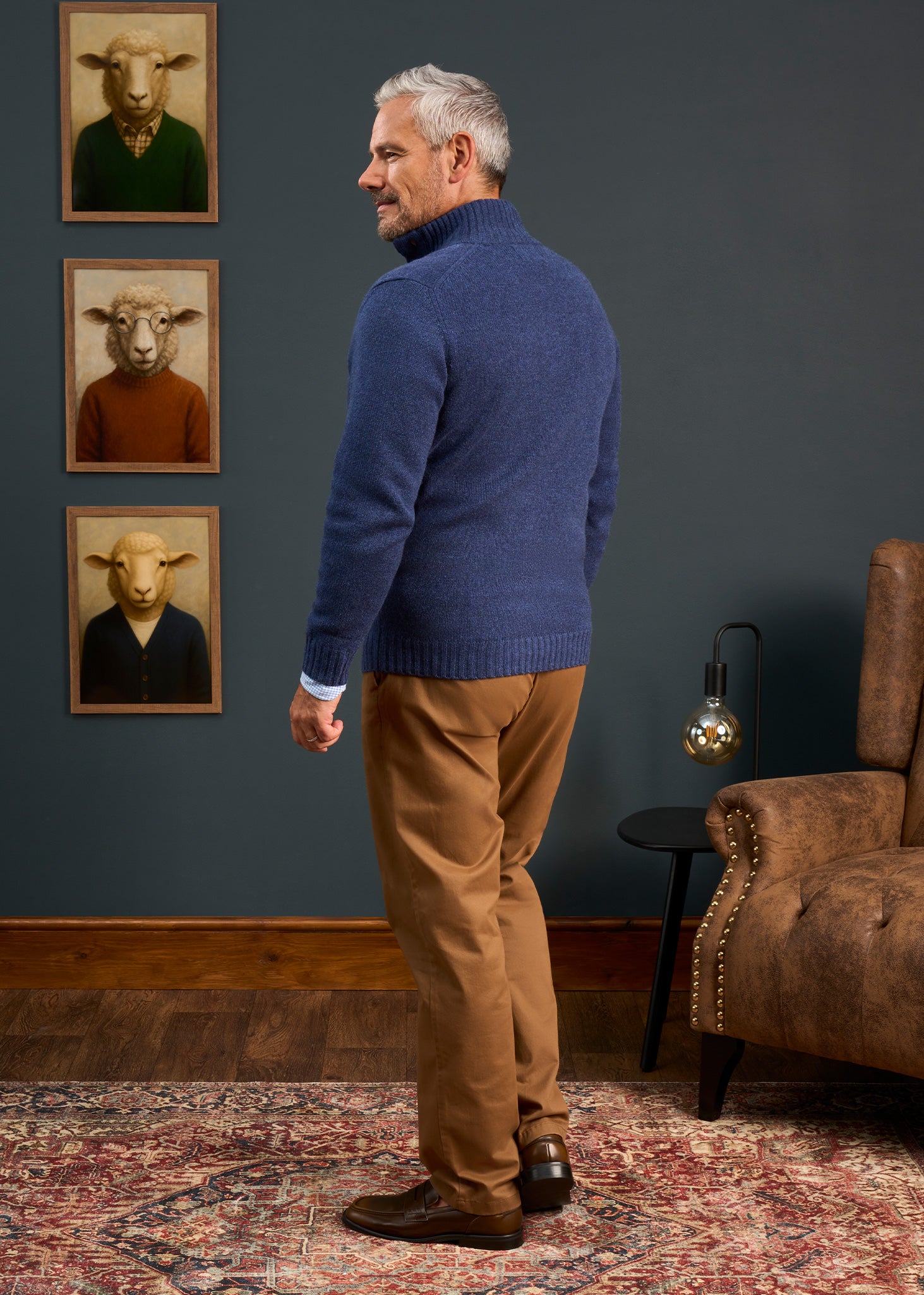 Lambswool-Mock-Neck-Jumper-Blue