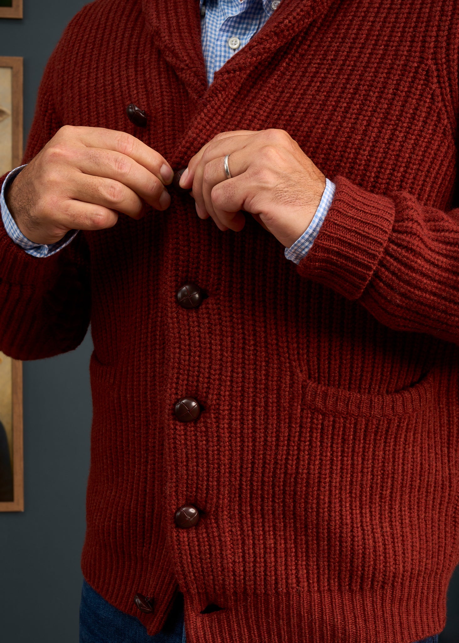 Lambswool-Shawl-Cardigan-Red-Brown